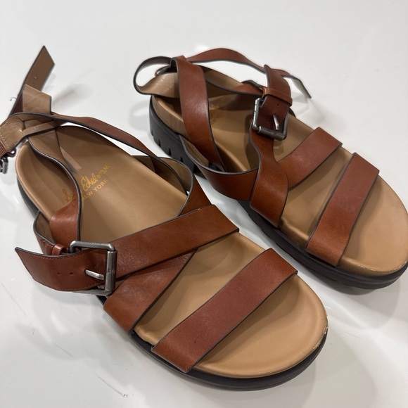 Sam Edelman Shoes - Sam Edelman Brown Leather Strappy Platform Sandals